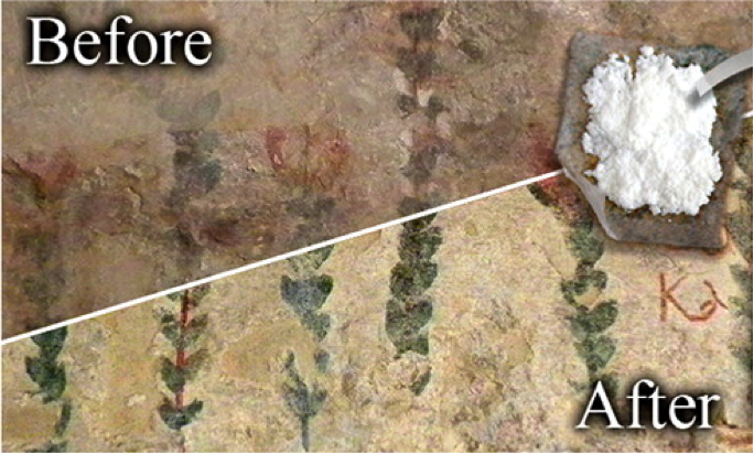 Ejemplo de restauración de pintura de la Basílica de la Anunciación en Nazaret